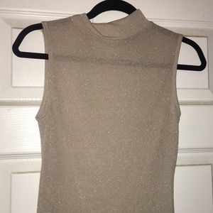 Gold shimmer sheer top